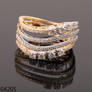 แหวนเพชร D'VINS JEWELS สำหรับผู้หญิง ชุบทอง 18K เพชรเพาะเลี้ยงทรงบริลเลียนท์ รับรองโดย IGI สีขาว E คุณภาพสูง เหมาะสำหรับงานแต่งงาน - Product Image 1