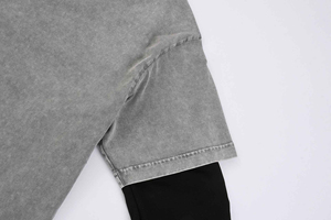 เสื้อยืดคอกลมแขนยาวสองชั้นทรงโอเวอร์ไซส์ผ้าฝ้ายคุณภาพสูงเนื้อหนาสำหรับผู้ชาย (แบบยูนิเซ็กส์) - Product Image 6