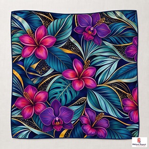 Soft Lightweight Custom Square <b>Scarf</b> Fashion Accessories Premium OEM ODM Manufacturer Hainan Custom Fabric Products - Product Image 3