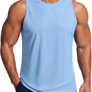Débardeur Homme Sans Manches Écologique en Polyester/Coton à Séchage Rapide pour la Gym, l'Entraînement, la Course et les Activités Sportives - Product Image 1