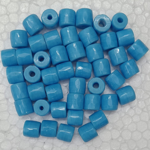 Cuentas de vidrio facetadas rusas de color verde botella, cuentas cilíndricas sueltas para la fabricación de joyería y abalorios - Product Image 6