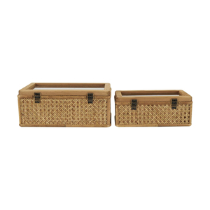 Oval Bamboo Rattan Storage <b>Box</b> <b>With</b> <b>Lid</b> Handmade Wicker Organizer Case <b>Decorative</b> Storage Basket Natural Home Organizer - Product Image 3