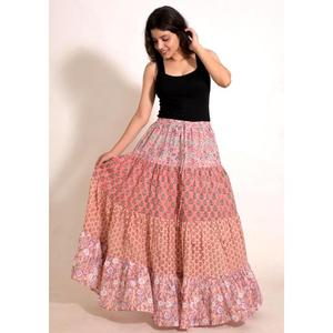 Women's Cotton <b>Patchwork</b> Long <b>Skirt</b> Handmade Boho Maxi <b>Skirt</b> Casual Beach Holiday Festival Wear - Product Image 2