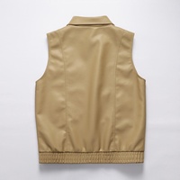 GURUNA Z INDUSTRY Rompi Pria Tanpa Lengan Bahan PU Logo Bordir Saku Resleting Depan Tahan Angin Jaket Semua Musim