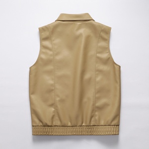 Gilet sans manches en PU pour homme GURUNA Z INDUSTRY, logo brodé, poches zippées sur le devant, coupe-vent, toutes saisons - Product Image 6