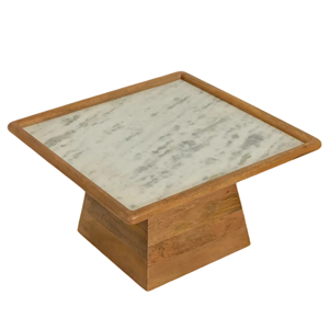 High Quality Modern Design Solid Mango <b>Wooden</b> With Integrated White Marble Top Luxuries Home Office Living Room <b>Coffee</b> <b>Table</b> - Product Image 5