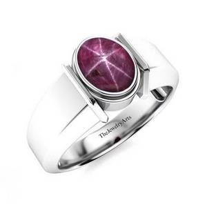 Anillo de rubí estrella para hombre, piedra preciosa natural, plata de ley 925, anillo de boda, joyería de piedra de nacimiento de julio, anillo apilable hecho a mano - Product Image 5