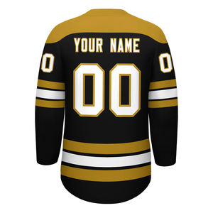 Jersey de Hockey sobre Hielo Personalizable, Ropa de Equipo, Color Personalizado, Cuello en V con Rayas, Letras y Números Cosidos, Diseño de Logotipo, Jersey de Hockey sobre Hielo para Adultos - Product Image 4