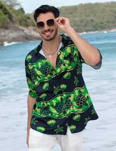 Chemise multicolore pour homme à manches courtes, imprimé tropical hawaïen, décontractée, boutonnée, pour l'été, motif floral, idéale pour les vacances - Product Image 3