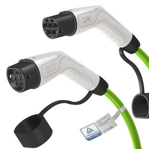 Cable de Carga Tipo 2 de 5 Metros para la Mayoría de los Modelos, Cable de Extensión Verde para Cargador de Vehículos Eléctricos, Juego de Accesorios de Alta Calidad y Durabilidad para Autos Eléctricos - Product Image 1