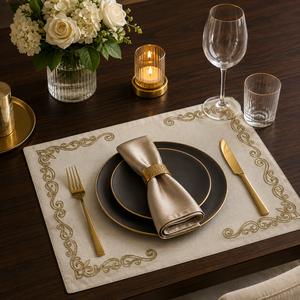 Mantel de Mesa Rectangular de Algodón Moderno, Estilo Bohemio, Antideslizante, Grosor Personalizado, Ecológico y Lavable, para Decoración de Mesa de Comedor - Product Image 2