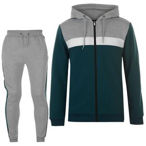 Men Winter Casual <b>Knitted</b> Fleece Hooded Tracksuit 100% Polyester Quick Dry Breathable Lightweight Gym Fitness Jogger <b>Set</b> - Product Image 1