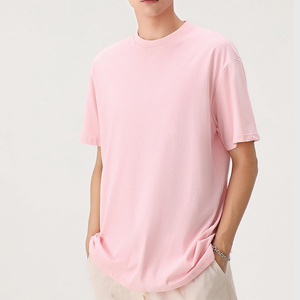 T-shirt personnalisé pour homme, surdimensionné, 100% coton jersey, non tissé, écologique, uni, décontracté, grande taille, coupe ample, logo personnalisé - Product Image 1