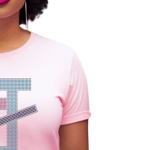 T-shirt rose à manches courtes et col rond avec motif de lettres entrelacées, style décontracté, streetwear, vêtements confortables pour tous les jours - Product Image 5