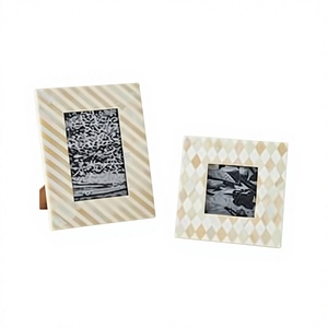 กรอบรูปทำมือฝังกระดูกยอดนิยม ปรับได้สำหรับใส่รูปภาพตามสั่ง ผลิตในอินเดีย ติดตั้งแบบแขวนแนวนอน - Product Image 1