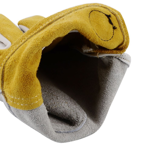 Guantes de Soldadura de Cuero Vacuno de Alta Calidad, Forro de Poliéster, Opciones Personalizables, Guantes de Seguridad, Venta Especial de Fin de Semana - Product Image 3