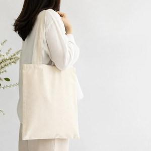 natural cotton <b>canvas</b> <b>shopper</b> reusable tote bag everyday shoulder bag sustainable shopping carry - Product Image 4