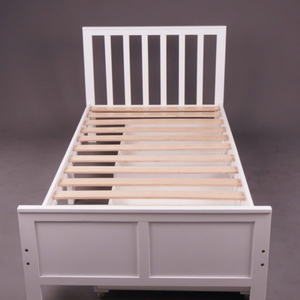 Cama infantil estilo escandinavo, cama doble de madera maciza blanca, cama infantil con almacenamiento, muebles infantiles tamaño twin - Product Image 5