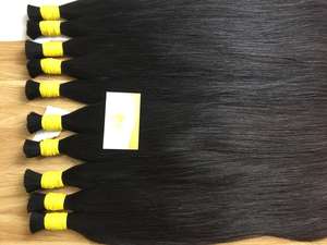 Cheveux humains vierges super double tirés vietnamiens et cambodgiens, de haute qualité, non traités, en vrac, noir naturel, ondulés, blanchis, Volos - Product Image 5