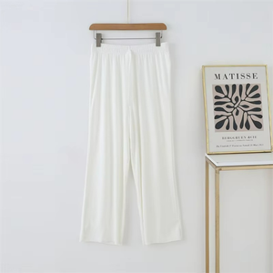 Pantalon décontracté ample et ample en modal pour femme, taille plus, coupe large, style pyjama, idéal pour l'été - Product Image 2