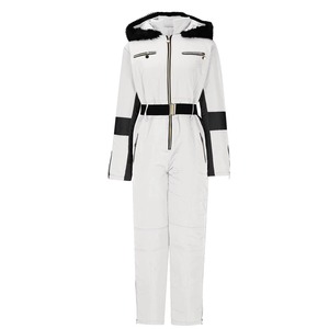 Quality Unisex Ski Suit Plus Size Windproof Waterproof Snowboard Coverall Sportswear Adults Zipper Hooded <b>Wool</b> Insulation Front - Product Image 2