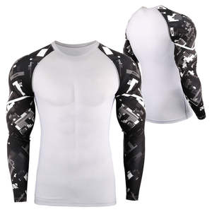 Camiseta Deportiva de Compresión de Manga Larga para Hombre, Personalizada, Transpirable, de Secado Rápido, con Base de Spandex/Poliéster, para Running y Fitness - Product Image 6