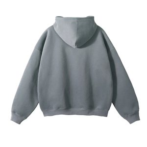 เสื้อฮู้ดดี้โอเวอร์ไซส์แบบไม่มีเชือก ผ้าฟลีซหนานุ่ม น้ำหนักมาก สไตล์สตรีทแวร์  350gsm  รับสกรีนโลโก้ตามสั่ง สำหรับผู้ชายและผู้หญิง - Product Image 2