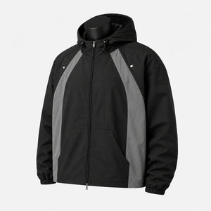 Chaqueta Cortavientos con Capucha Personalizada para Hombre, Impermeable, Resistente al Viento, con Cierre Completo, Fabricante OEM ODM, Venta al Por Mayor - Product Image 3