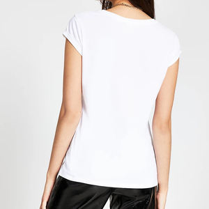 Camiseta de Moda Urbana para Mujer, Corte Holgado, Estilo Casual, Manga Corta, Logotipo Personalizado, Top de Moda Urbana para Verano - Product Image 6