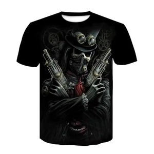 Camiseta de Hombre con Diseño Propio 2026, Camiseta Deportiva Personalizada con Estampado de Sublimación 3D de Guerrero con Pistola - Product Image 6