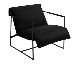 Modern Metal Frame Reclining Living Room <b>Chair</b> with Blue Cushion Solid Back Minimalist Design for Home Furniture - Product Image 5