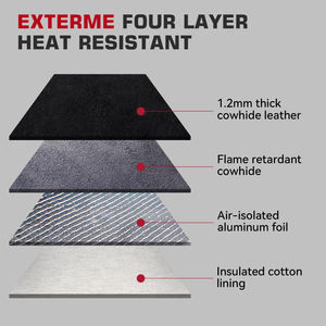 Guantes de Soldadura de Alta Calidad al por Mayor, Nuevos, para Protección de Manos, Absorbentes de Sudor, Duraderos, de Cuero de Primera Calidad - Product Image 3