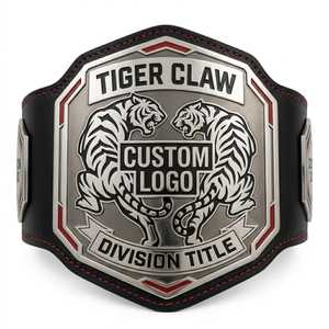 Ceinture de lutte personnalisée authentique avec pierres multicolores, logo personnalisé de haute qualité, inspectée par le contrôle qualité, personnalisable - Product Image 2
