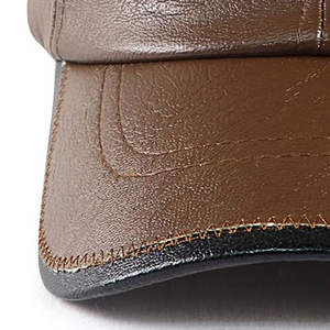 Newest Design Fashionable Comfortable Leather <b>Caps</b> Wholesale Price Comfortable And Breathable Men Leather <b>Cap</b> For Online Sale - Product Image 4