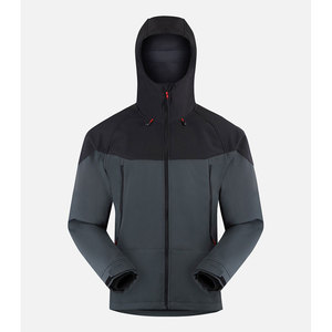 High Quality Men's Outdoor Windproof Hooded Fleece Softshell Jacket Waterproof Front <b>Zip</b> <b>Up</b> Casual Winter Hiking Softshell Coat - Product Image 3