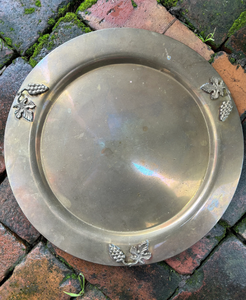 Assiette de service ronde plaquée argent, très vendue, faite à la main, en métal et acier, portable, accessoire de service alimentaire pour table. - Product Image 4