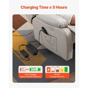 Batteria Ricaricabile da 5000mAh per Poltrone Reclinabili, Adattatore Universale con Connettore a 2 Pin per Mobili Reclinabili - Product Image 5