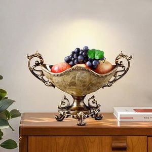 Luxury <b>Vintage</b> Metal Gold Fruit Bowl Ornate Floral Centerpiece Decorative Serving Bowl for Dining Table Home decor - Product Image 3