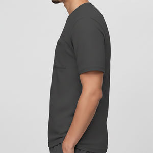 เสื้อยืดแฟชั่นใหม่ทรงโอเวอร์ไซส์สำหรับผู้ชาย ไหล่ตก คอกลม แขนสั้น ทรงหลวม ผ้าฝ้าย 100% รับสกรีนโลโก้ ระบายอากาศได้ดี สไตล์ฮิปฮอป - Product Image 6
