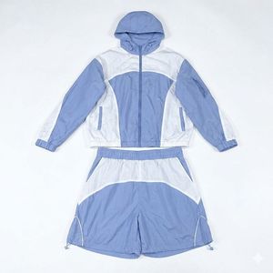 Conjunto Deportivo de Nylon de Alta Calidad con Logotipo Personalizado OEM para Hombre, Chaqueta Cortavientos y Pantalones Cortos Reflectantes, Ropa Deportiva Urbana - Product Image 6