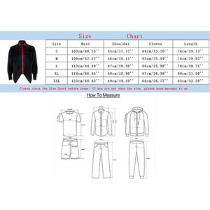Camisetas Personalizadas Hechas a Mano para Hombre, Estilo Moderno, Gótico, con Volantes, Mangas Largas, Plisadas - Product Image 6
