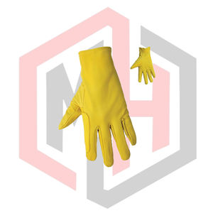 Guantes de Trabajo de Cuero Amarillo Puro, Antideslizantes, Resistentes a Desgarros, Transpirables, Anticorte, con Antiestático y Muñequera Ajustable - Product Image 3