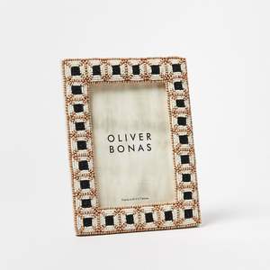 Marco de fotos decorativo con cuentas hecho en India, marco de fotos con bordado a mano, marco de fotos de mesa, exportaciones de artesanía. - Product Image 4