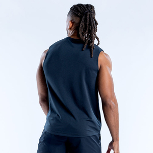 New Men’s Activewear Compression Gym <b>Tops</b> Breathable Quick Dry <b>Reflective</b> Piping Running Tank <b>Top</b> OEM Custom Branding Available - Product Image 3