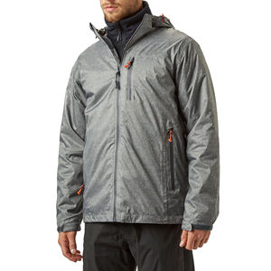 Wholesale Men's Winter Windbreaker Fleece <b>Lined</b> Waterproof Hooded Outdoor <b>Coat</b> Windproof Zipper Pockets Windbreaker for Hiking - Product Image 1