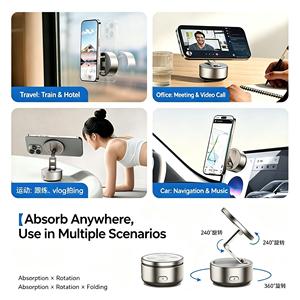 Support de téléphone magnétique intelligent à aspiration électrique 2026, auto-adhésif, pour tableau de bord et rétroviseur, idéal pour la salle de sport – Nouveauté très prisée - Product Image 3
