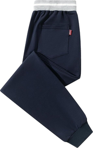 <b>Men's</b> <b>Navy</b> Blue Sweatpants Elastic Waist Drawstring Casual <b>Joggers</b> With Side Pockets Autumn Wear - Product Image 3