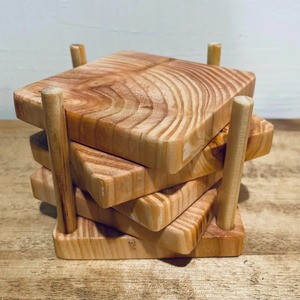 High Quality Natural Wooden Coasters Square Shape Wooden Finished <b>Kitchen</b> <b>Accessories</b> Food Grade - Product Image 5