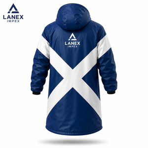 Chaqueta Parka Larga con Capucha y Forro Polar, Impermeable y Cortavientos, con Diseño de la Bandera Escocesa, Personalizada OEM, para Deportes al Aire Libre y Natación - Product Image 3