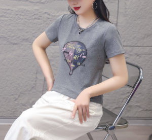 Nueva Camiseta Lisa para Mujer, Fabricante, Venta al por Mayor, Impresión Personalizada, Camiseta Extra Grande con Logotipo para Mujer, Camisetas de Algodón para Mujer, Tallas Grandes - Product Image 4
